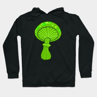 Green New School Style Mushroom Original Art Hoodie